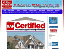 Tablet Screenshot of dukesroofing.com